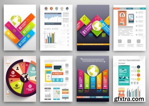 Stock Vectors - Business Flyer Template 2, 25xEPS