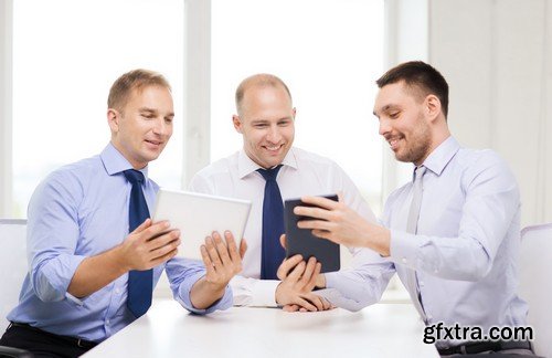 Stock Photos - Businessman with tablet 2, 25xJPG