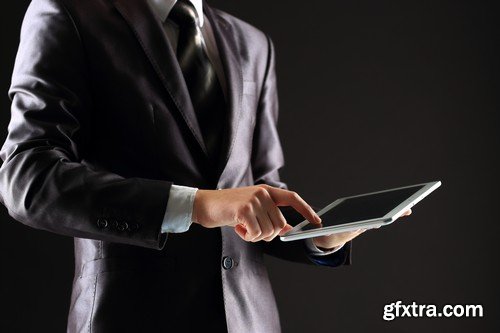 Stock Photos - Businessman with tablet 2, 25xJPG