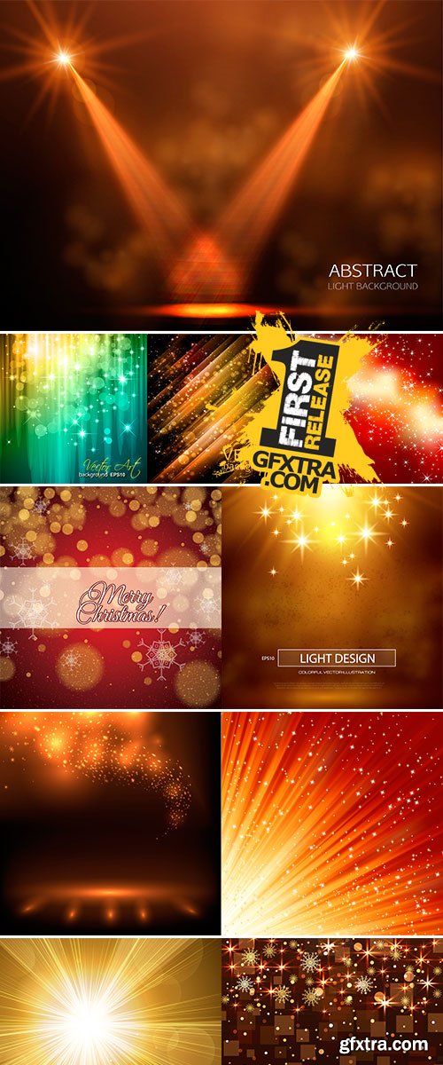 Stock Vector golden magic light background