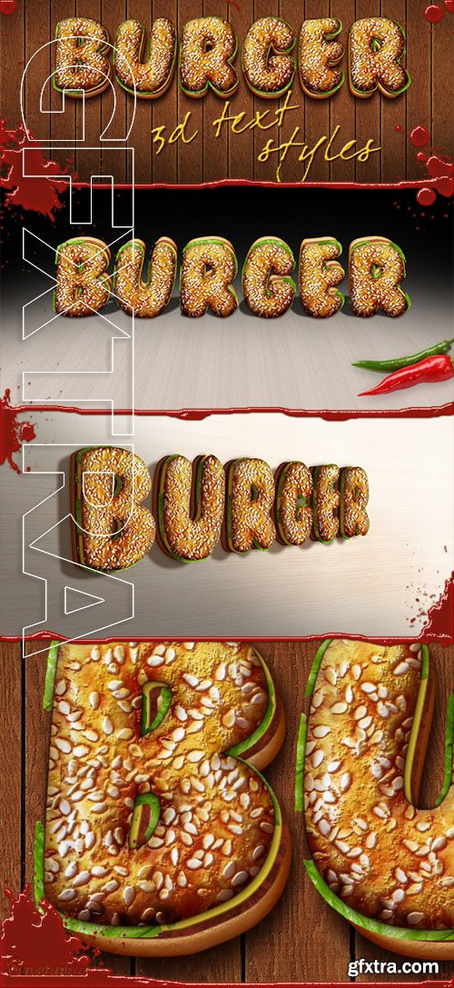 GraphicRiver - 3D Burger Styles 8561994