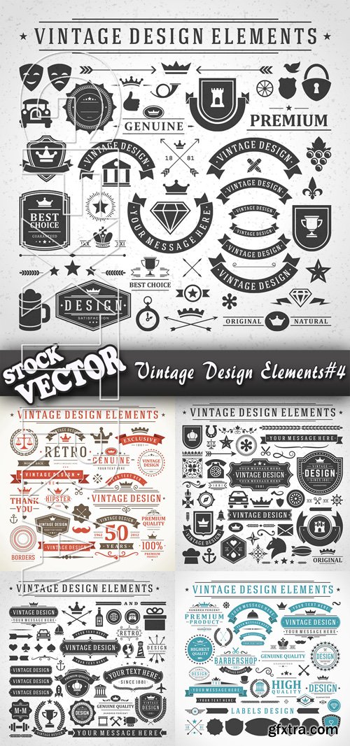 Stock Vector - Vintage Design Elements#4