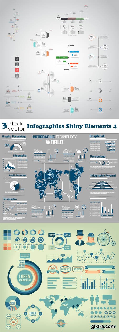 Vectors - Infographics Shiny Elements 4