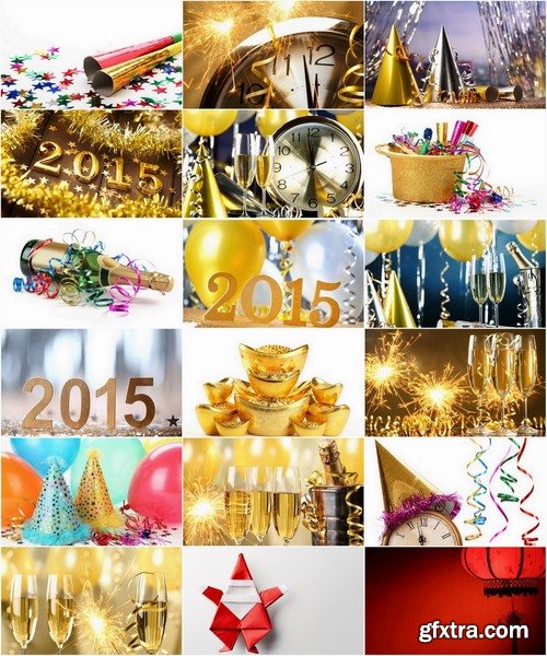 Collection of different New Year decorations #2-25 UHQ Jpeg