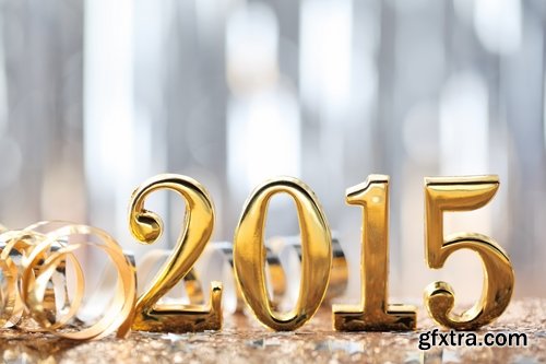 Collection of different New Year decorations #2-25 UHQ Jpeg