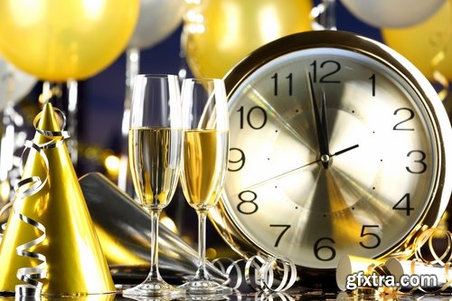 Collection of different New Year decorations #2-25 UHQ Jpeg