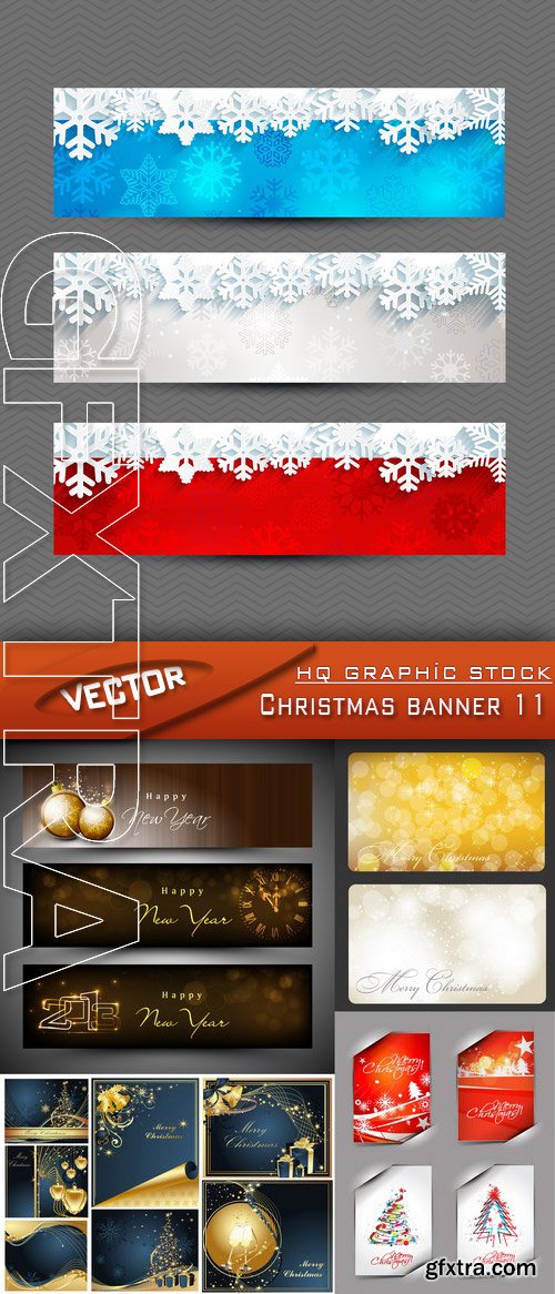 Stock Vector - Christmas banner 11