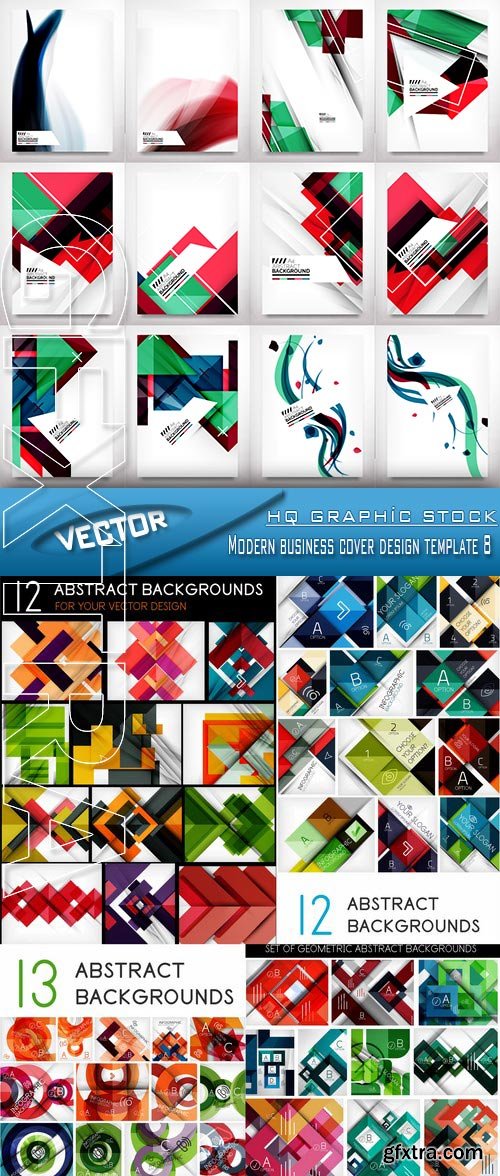 Stock Vector - Modern business cover design template 8