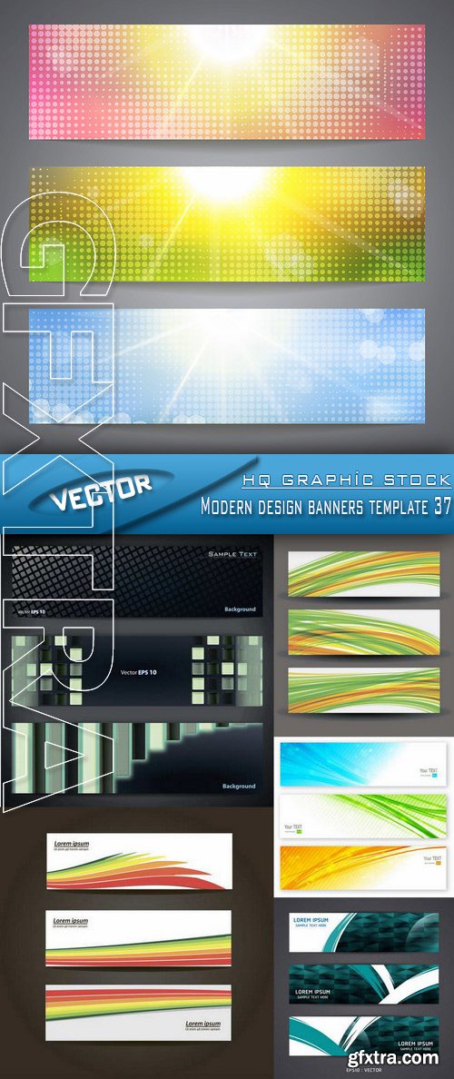 Stock Vector - Modern design banners template 37