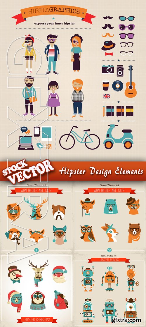 Stock Vector - Hipster Design Elements