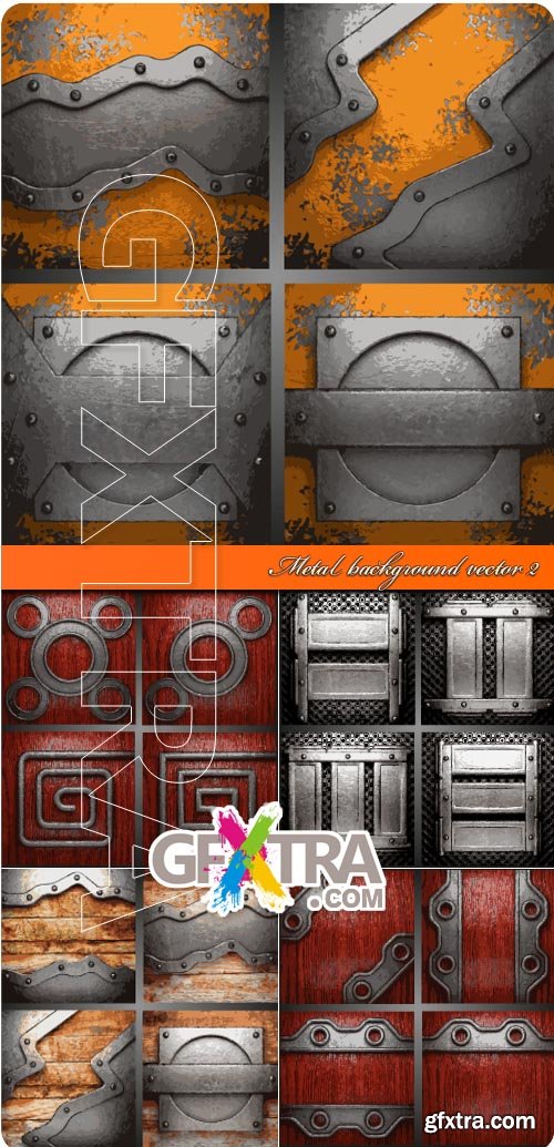 Metal background vector 2