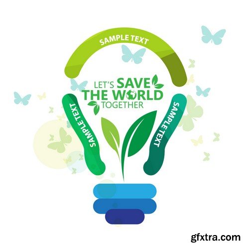 Stock Vectors - Save the world 2, 25xEPS