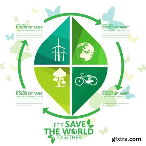 Stock Vectors - Save the world 2, 25xEPS