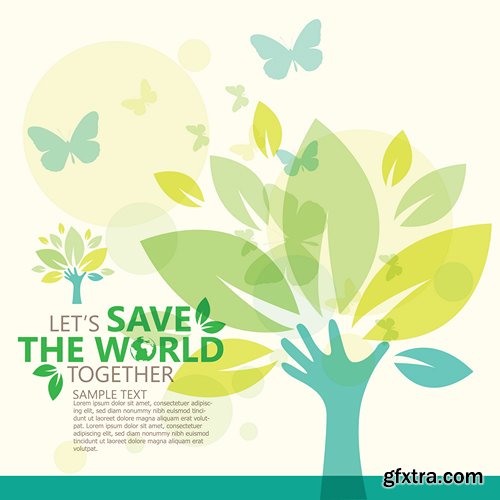 Stock Vectors - Save the world 2, 25xEPS