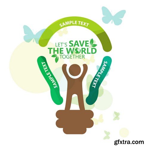 Stock Vectors - Save the world 2, 25xEPS