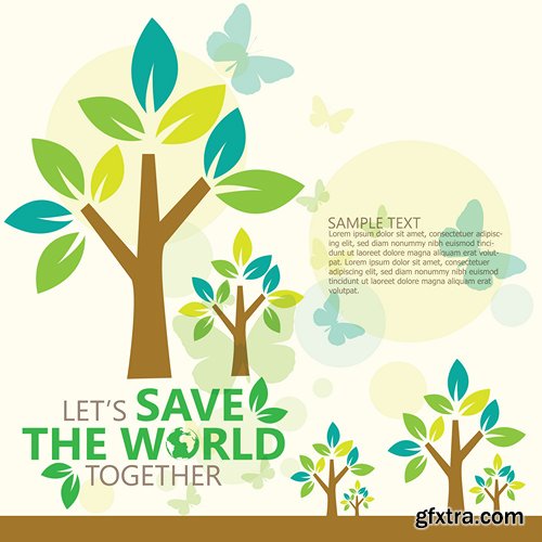 Stock Vectors - Save the world 2, 25xEPS