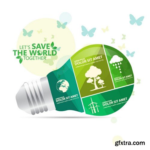 Stock Vectors - Save the world 2, 25xEPS