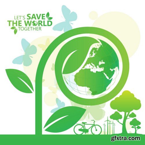 Stock Vectors - Save the world 2, 25xEPS