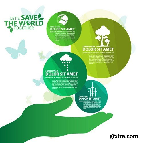 Stock Vectors - Save the world 2, 25xEPS