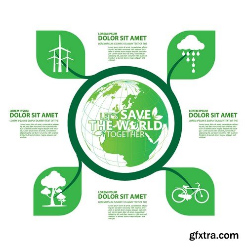 Stock Vectors - Save the world 2, 25xEPS