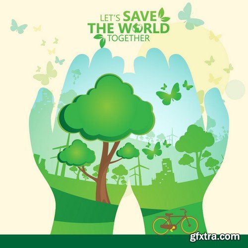 Stock Vectors - Save the world 2, 25xEPS