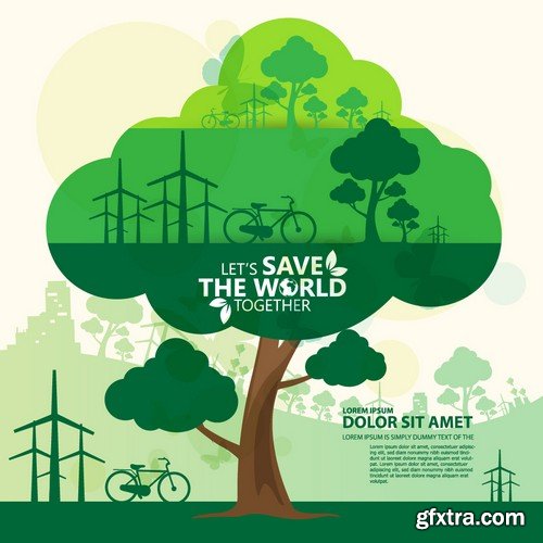 Stock Vectors - Save the world 2, 25xEPS