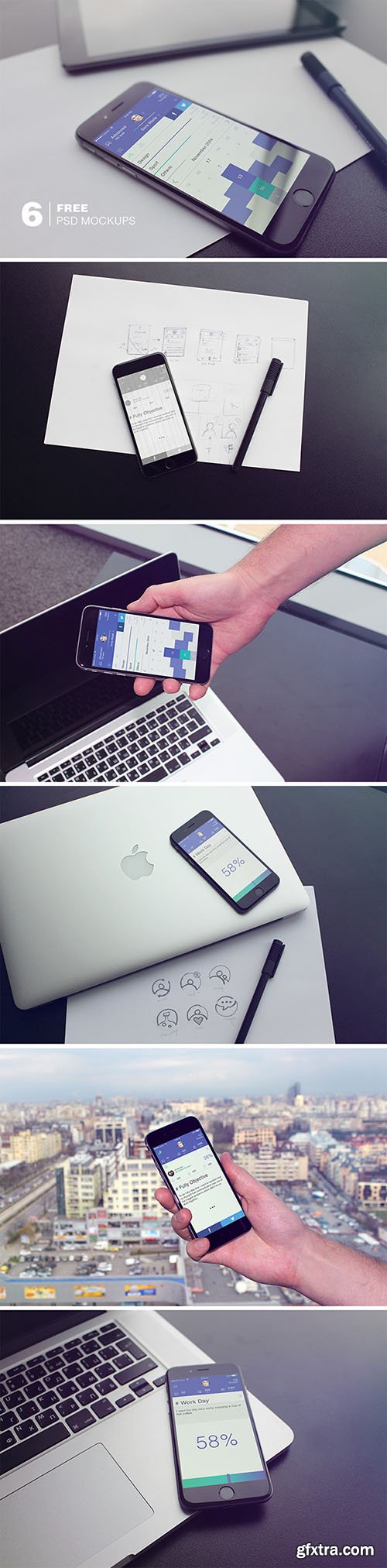 6 PSD Mock-Up's - iPhone 6 Photo