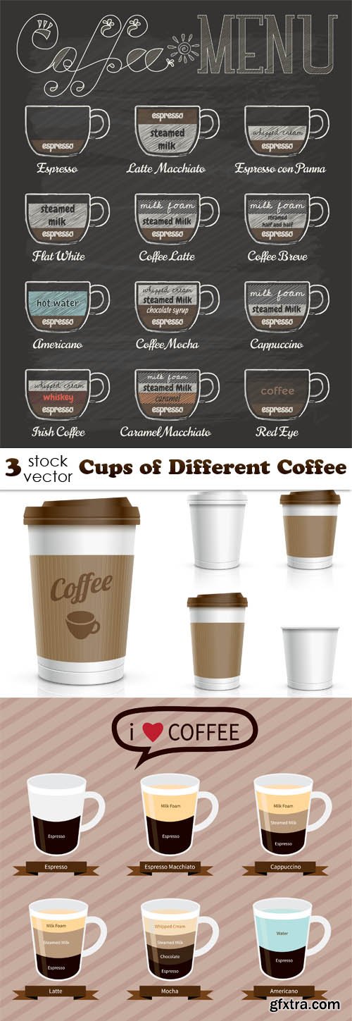 Vectors - Cups of Different Coffee