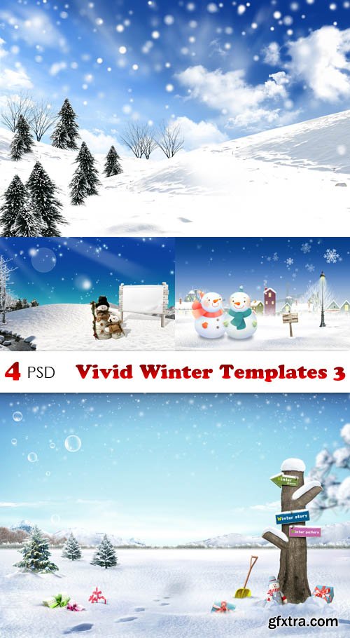 PSD - Vivid Winter Templates 3