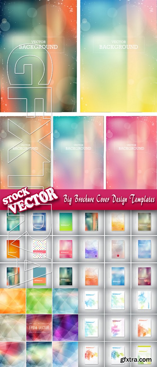 Stock Vector - Big Brochure Cover Design Templates