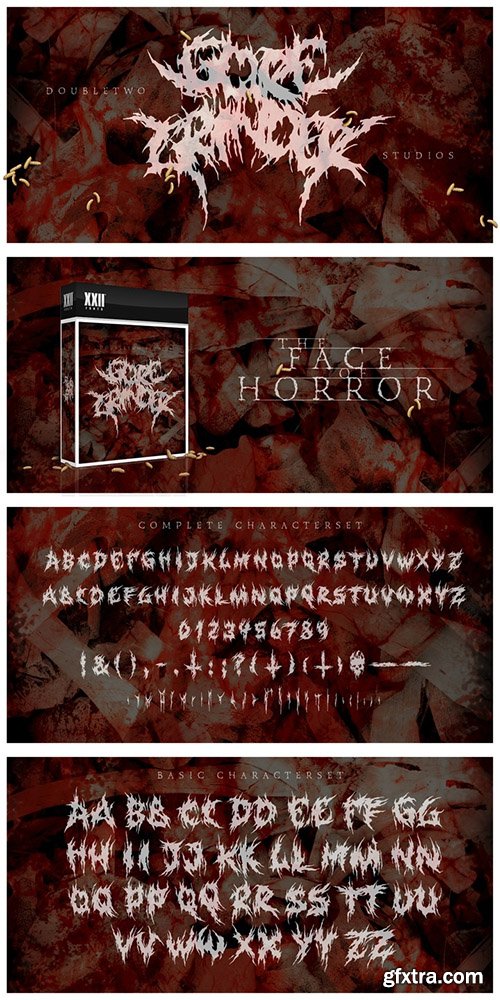 XXII GoreGrinder Family - 1 Font $18[