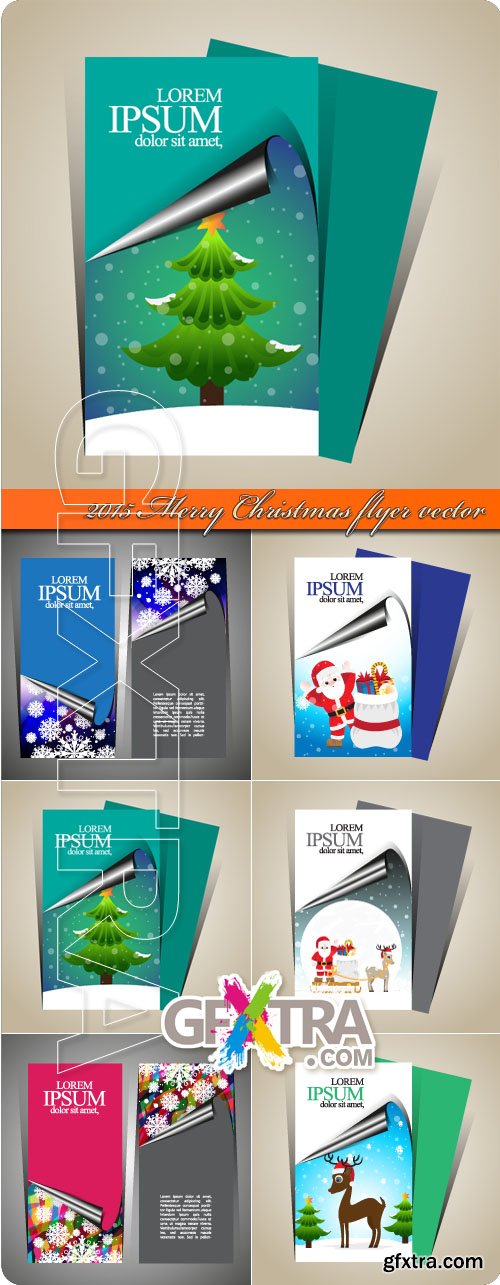 2015 Merry Christmas flyer vector