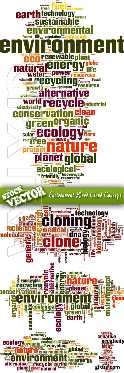 Stock Vector - Environment Word Cloud Concept