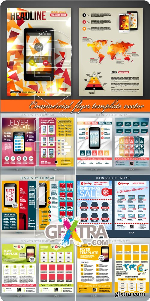 Commercial flyer template vector