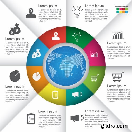 Collection elements of infographics vector image #8-25 Eps