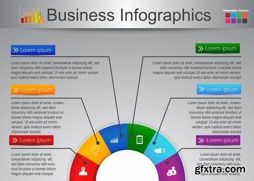 Collection elements of infographics vector image #8-25 Eps