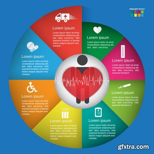 Collection elements of infographics vector image #8-25 Eps