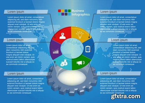 Collection elements of infographics vector image #8-25 Eps