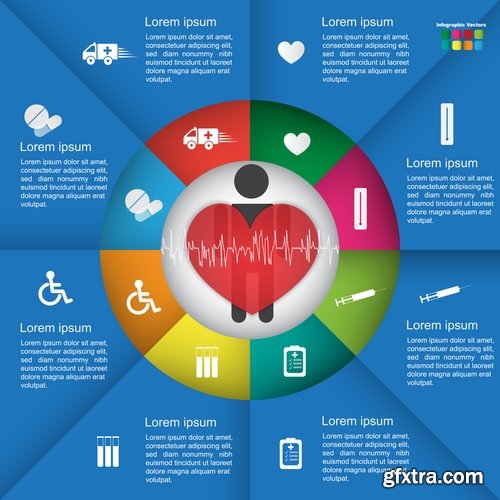 Collection elements of infographics vector image #8-25 Eps