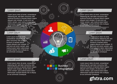 Collection elements of infographics vector image #8-25 Eps