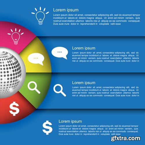 Collection elements of infographics vector image #8-25 Eps