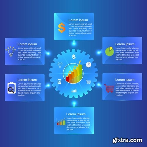 Collection elements of infographics vector image #8-25 Eps