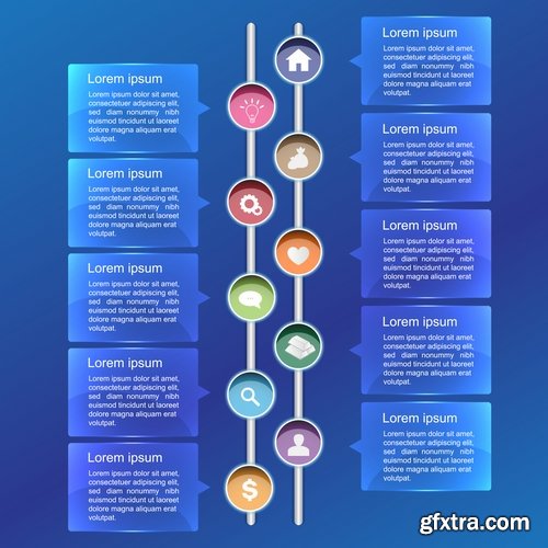 Collection elements of infographics vector image #8-25 Eps