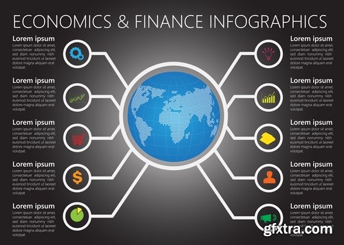 Collection elements of infographics vector image #8-25 Eps