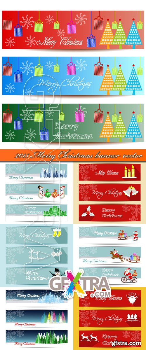 2015 Merry Christmas banner vector