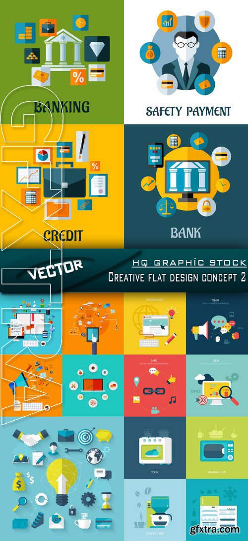 Stock Vector - Creative flat design concept 2