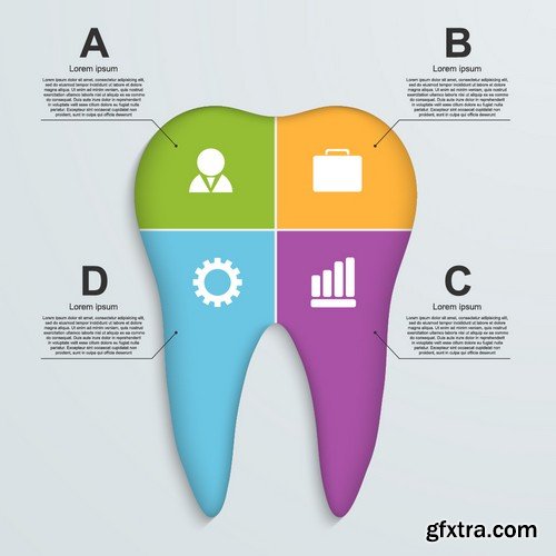 Stock Vectors - Teeth 3, 25xEPS