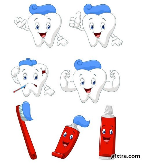 Stock Vectors - Teeth 3, 25xEPS