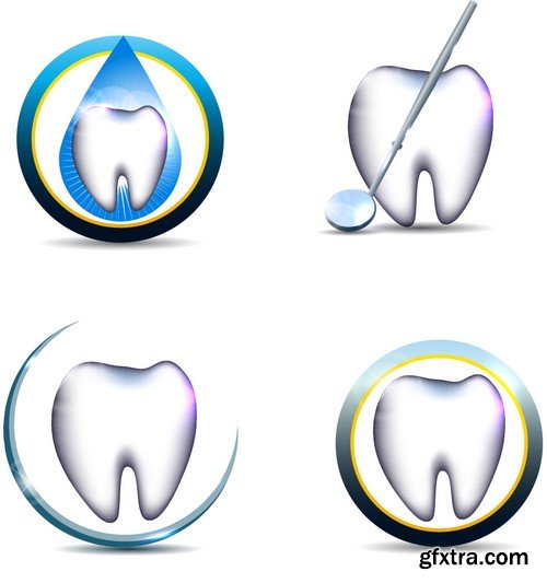 Stock Vectors - Teeth 3, 25xEPS