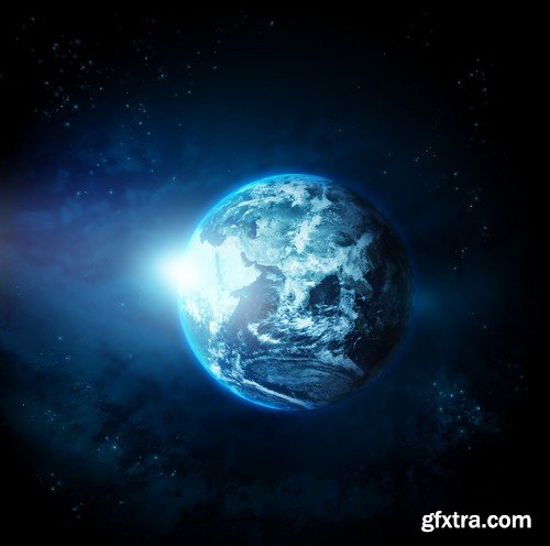 Stock Photos - Planet earth in space 3, 25xJPG